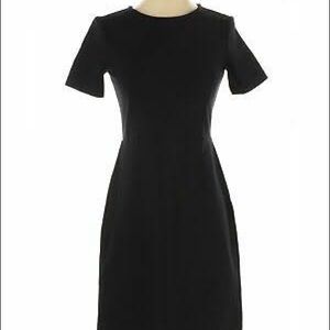 J Crew Black Casual Midi Dress